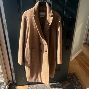 J. Crew Women's Camel Double-Breasted Pea Coat